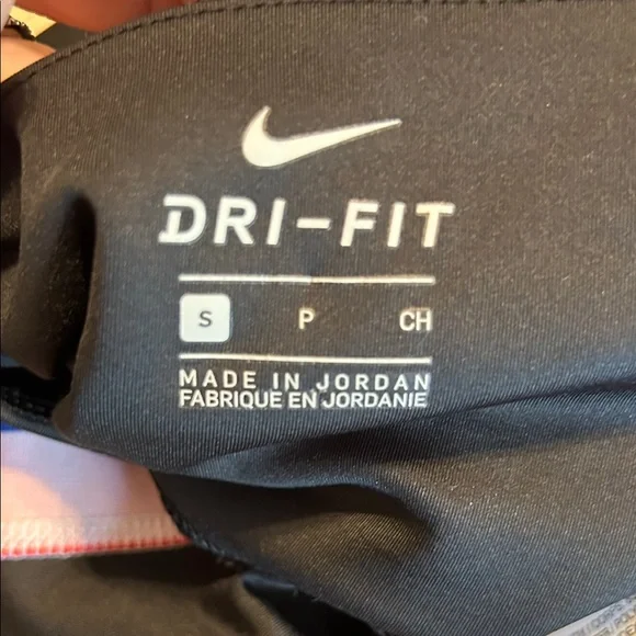 NIKE Power Victory 7/8 Training Leggings Black Coral Blue Stripes Small Athletic - Picture 8 of 10